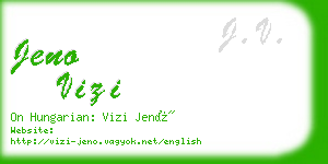 jeno vizi business card